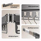 Retractable clothes drying rack with windproof hooks, bracket mount, and multi-layer rail
