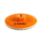 Orange one-piece diamond grinding disc, grit 1000, for tile edge grinding