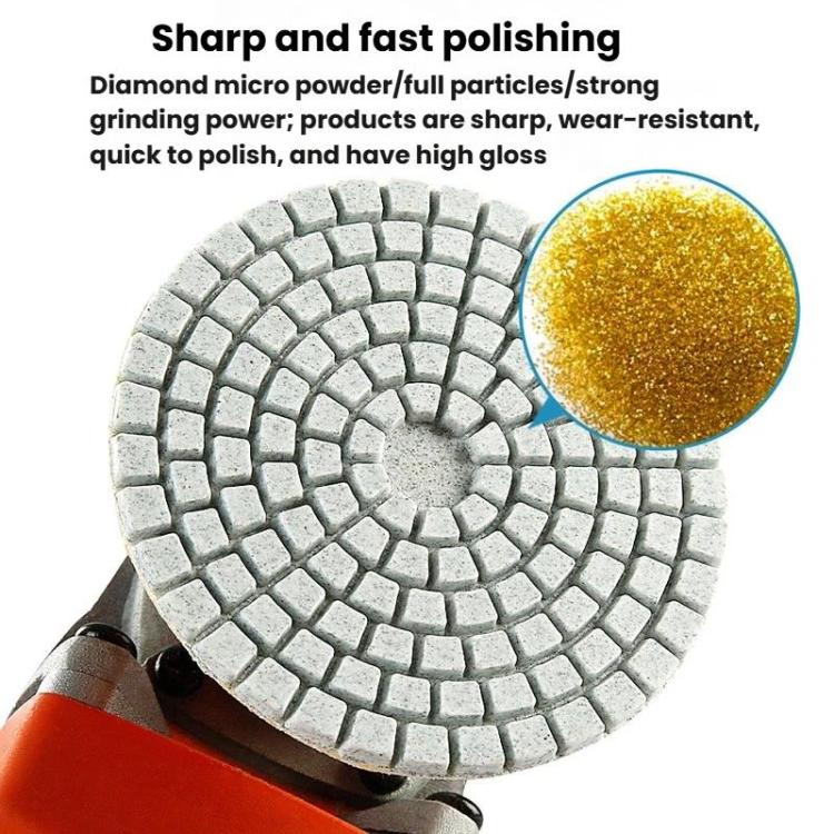 Large diamond grinding disc with segmented metal rim and polishing surface