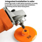 Orange diamond dry grinding disc for tile edges, grit 50, M10 connector