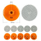 Diamond grinding disc set for tile edges, 50 to 1000 grit, M10
