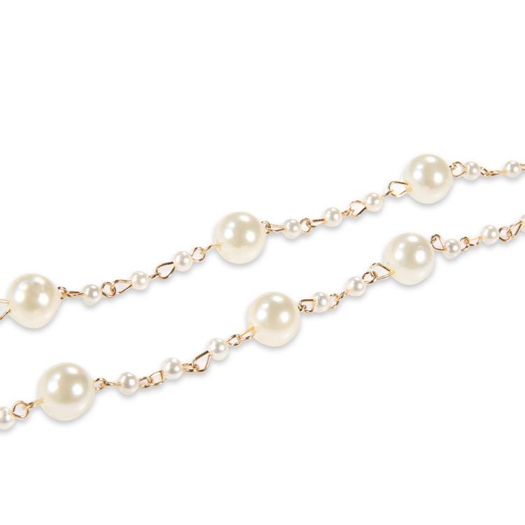 Simple Multi-Layer Pearl Anklet for Beachwear
