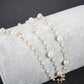 Simple Multi-Layer Pearl Anklet for Beachwear