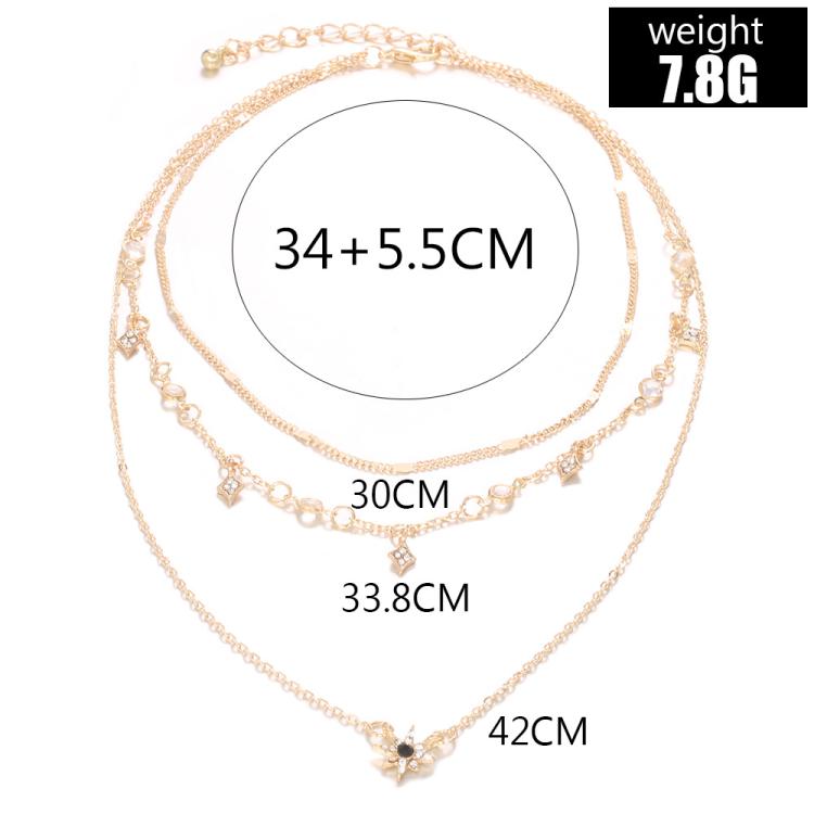 Multi-layered Star Pendant Necklace Combination