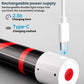 Rechargeable flexible LED light strip with white Type-C charging cable attached