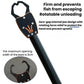 Heavy-duty fish gripper lure pliers with rotating black jaws and orange aluminum accents.