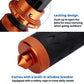 Heavy-duty fish gripper lure pliers locking orange end cap with textured black grip.