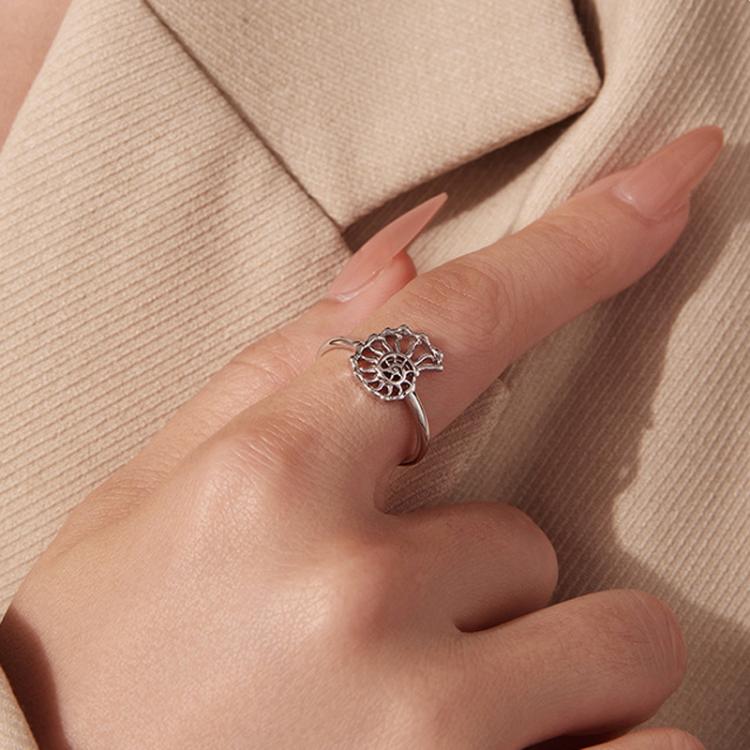 Copper Plated With White Gold Adjustable Ocean Life Opening Ring, YIR302-E, YIR303-E, YIR304-E