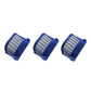 Blue vacuum filter covers, three-pack with grille-style slots