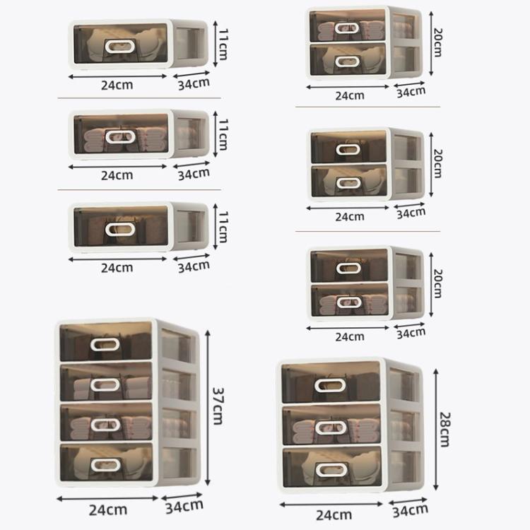 Sock organizer layout diagram with compartment dimensions labeled in cm