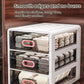 White clear drawer underwear and sock organizer box, stacked bins with rounded handles