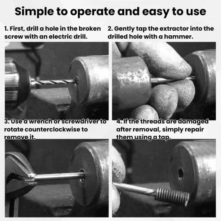 Broken Screw Extractor Screw Tool Set, 6pcs / set, Coarse-threaded 6pcs / set, Coarse-threaded 5pcs / set