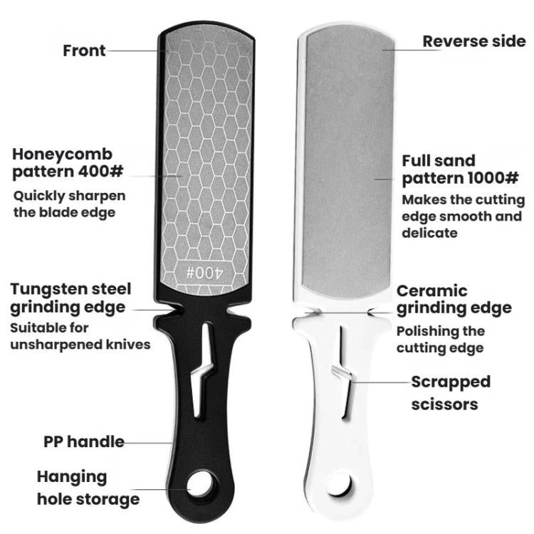 LsCook Double-Sided Emery Stone Knife Sharpener Home Use Quick Multi-Functional Sharpening Stone