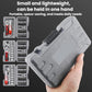Portable 1/4 inch socket wrench tool set case held in hand, gray with textured grip