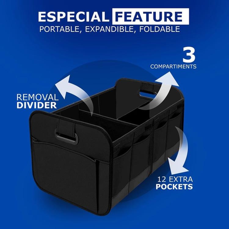 Foldable Oxford Coth Storage Box With Handle For Car Trunk