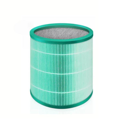 Turquoise HEPA filter replacement cylinder with gray top and teal ribbed sides