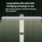 White LED desk lamp with long light bar and digital time display