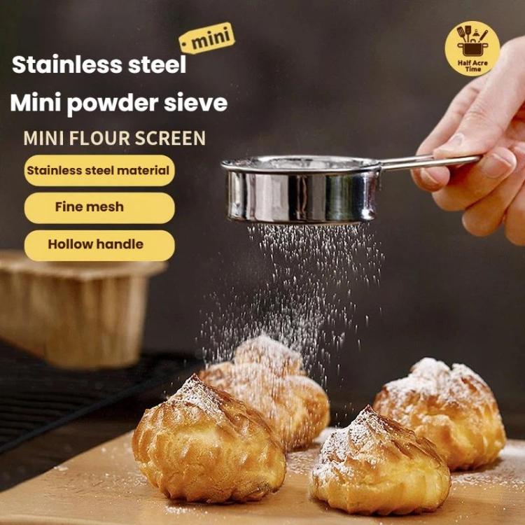 LsCook 304 Stainless Steel 40 Mesh Handheld Mini Flour Sifter