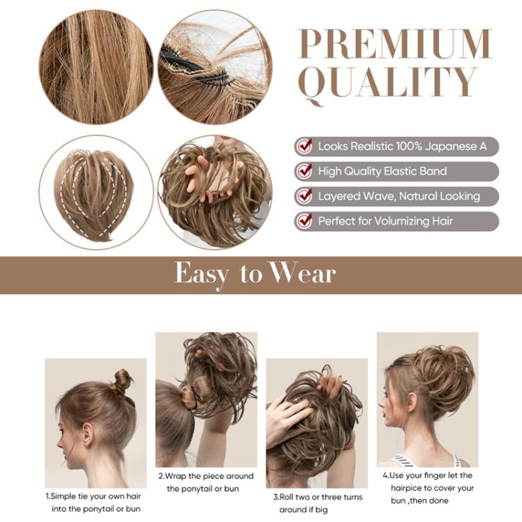 Faux Bun Updo Wig With Loose Curls