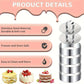 Stainless Steel Mousse Ring Pudding Mold Cake Baking Mold With Press Plate, LsCook Round