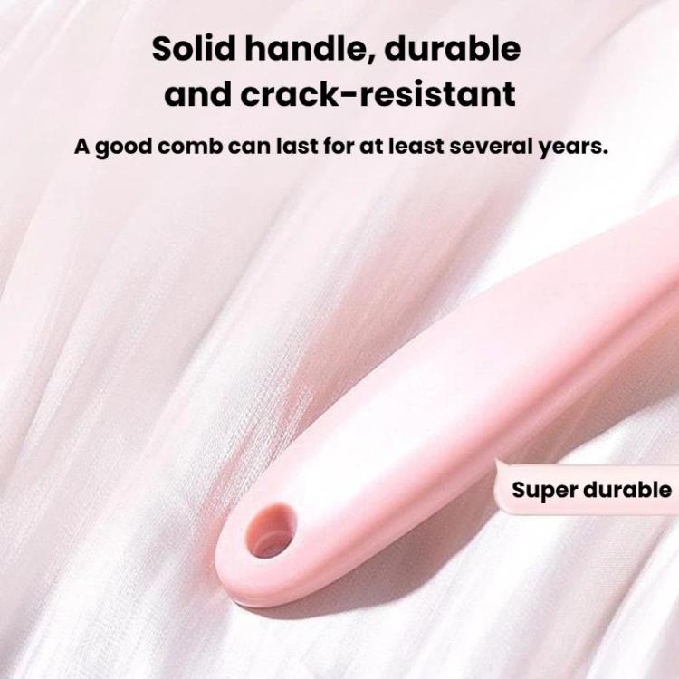 Pink handle hair massage comb with durable, crack-resistant grip