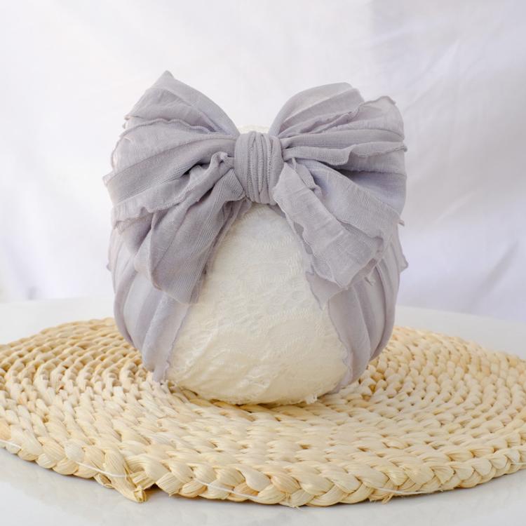Children Wide Lace Bow Headband Soft Lace Baby Headpiece