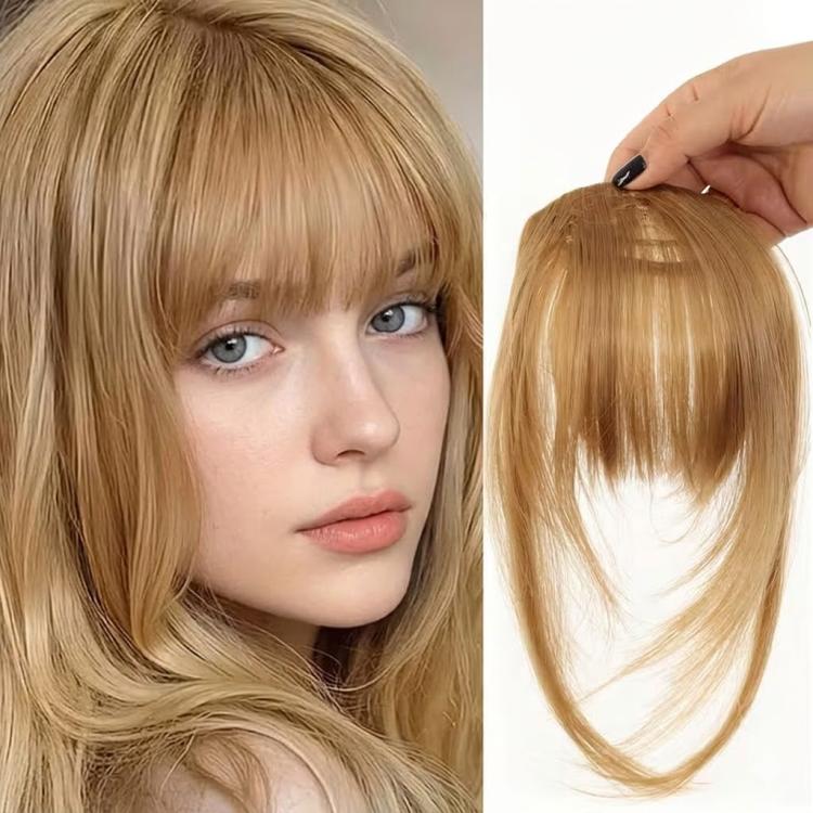 Women Invisible Seamless Realistic Bangs Wig Piece Hair Replacement