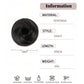 Black synthetic chignon hair bun piece, circular loop shape with center base opening