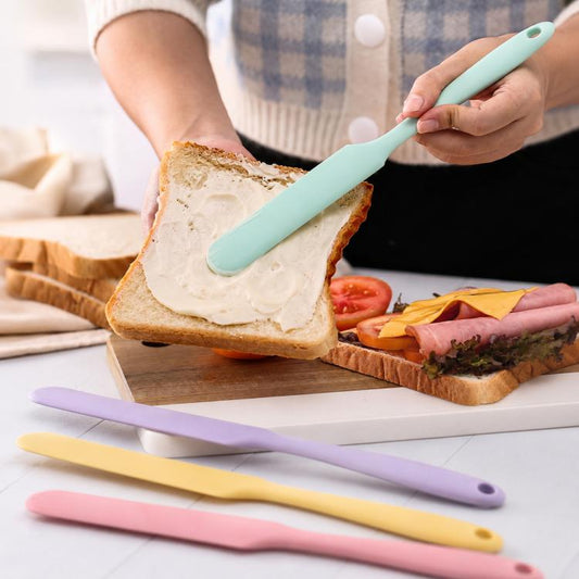 LsCook Multifunctional Silicone Spatula Food-Grade Baking Spatula, Standard 32g Pink+Purple+Yellow+Green, Standard 45g Black+Orange+Green