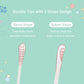 Dual-ended cotton swabs with spiral and spoon-shaped tips on paper sticks