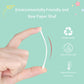 Single cotton swab with soft white cotton tip and paper stick held in hand