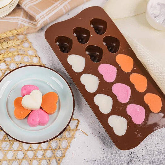 LsCook Food-grade Silicone Heart-Shaped Chocolate Mold
