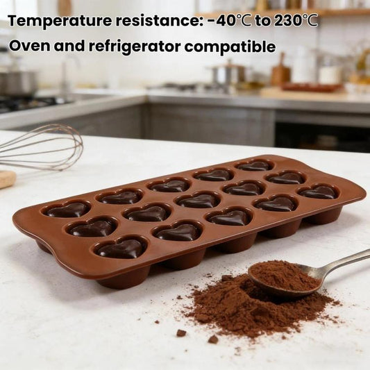 LsCook Food-grade Silicone Heart-Shaped Chocolate Mold