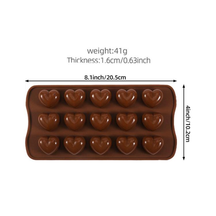 LsCook Food-grade Silicone Heart-Shaped Chocolate Mold