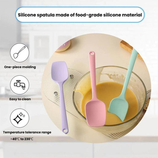 LsCook 2-Piece Set Food-Grade Silicone Spatula Dual-Purpose Butter Knife Cake Frosting Spatula, Large T-shaped Large Round Hole 38g