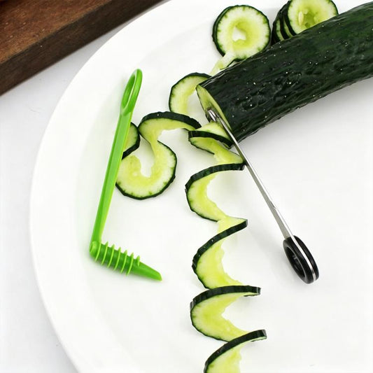 LsCook 2-Piece Set Spiral Cucumber Slicer