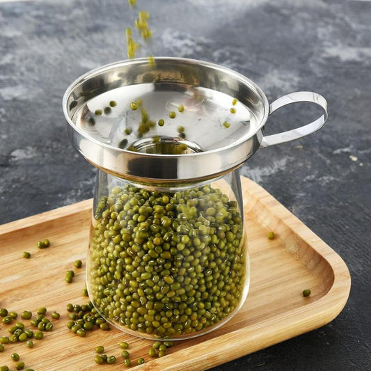LsCook 3-Piece Set Stainless Steel Wide-Mouth Funnel Large-Mouth Jam Funnel