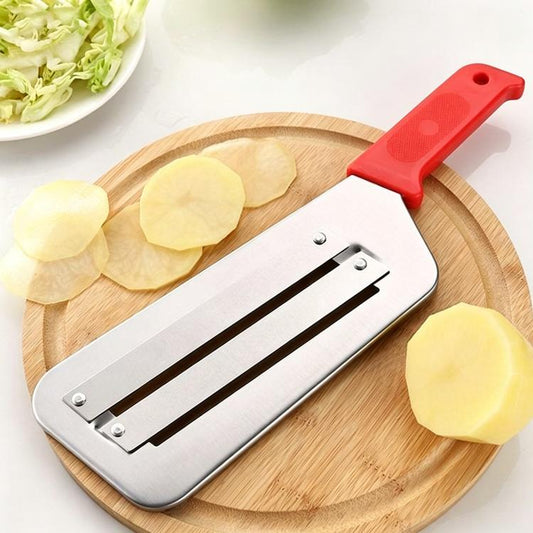 LsCook Stainless Steel Double Blade Vegetable Slicer Multi-Function Vegetable Knife