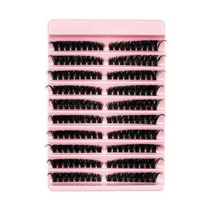 180-Cluster Single-Cluster Segmented Self-Grafting Thick Curled False Eyelashes, 40D, 60D, 80D