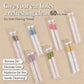 Assorted disposable ear cleaning thread sticks, 60 pack, clear tubes with colored tips