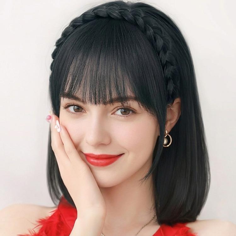 Bangs Headband One-Piece Thin Simulated Wig