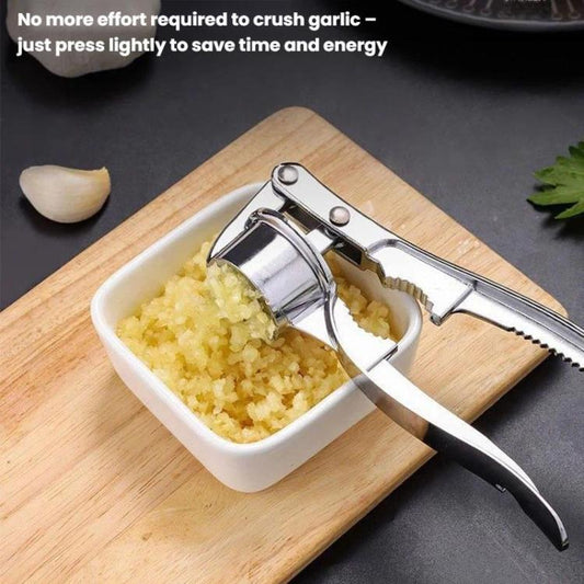 Aluminum Alloy Garlic Press Manual Pull Style Garlic Press, LsCook Large 4 In 1