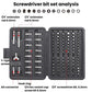 Screwdriver bit set with two compartments and mixed driver bit sizes