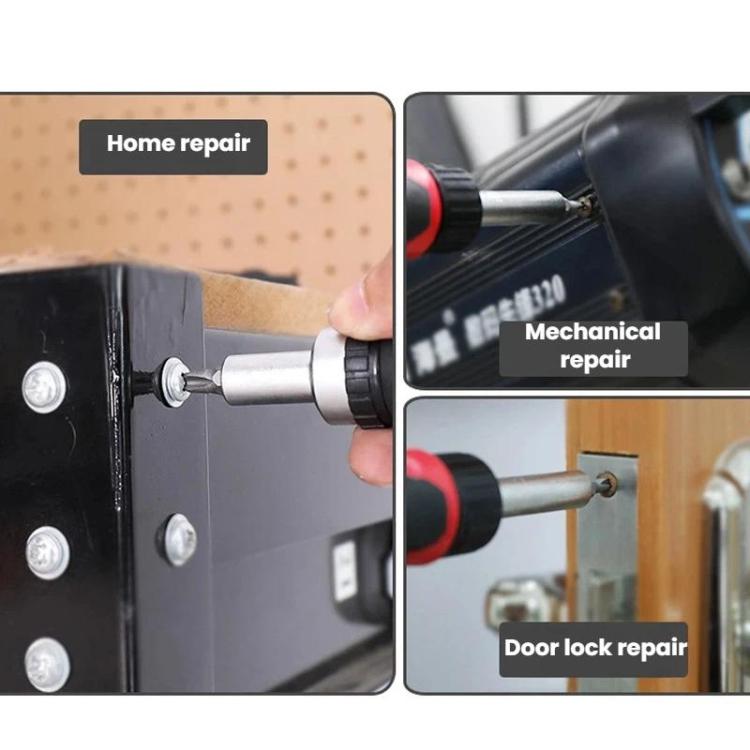 Screwdriver bit set with bit tips for home and mechanical repair applications