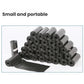 Portable outdoor pet trash bags: multiple dark gray roll bags in a pack
