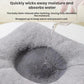 Gray fleece baby swaddle towel absorbs water, fabric close-up