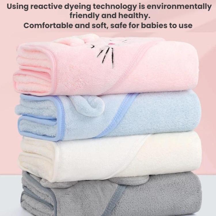 Folded hooded baby swaddle towel with cape, soft fleece, pastel color options