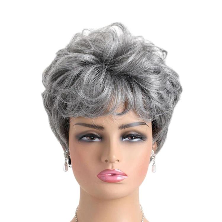 Women Short Curly Wig Cap