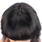 Short Wavy Hair With Side-Swept Bangs Natural Parting Synthetic Short Hair