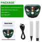 Solar ultrasonic animal repeller package with device, stake tubes, and USB cable